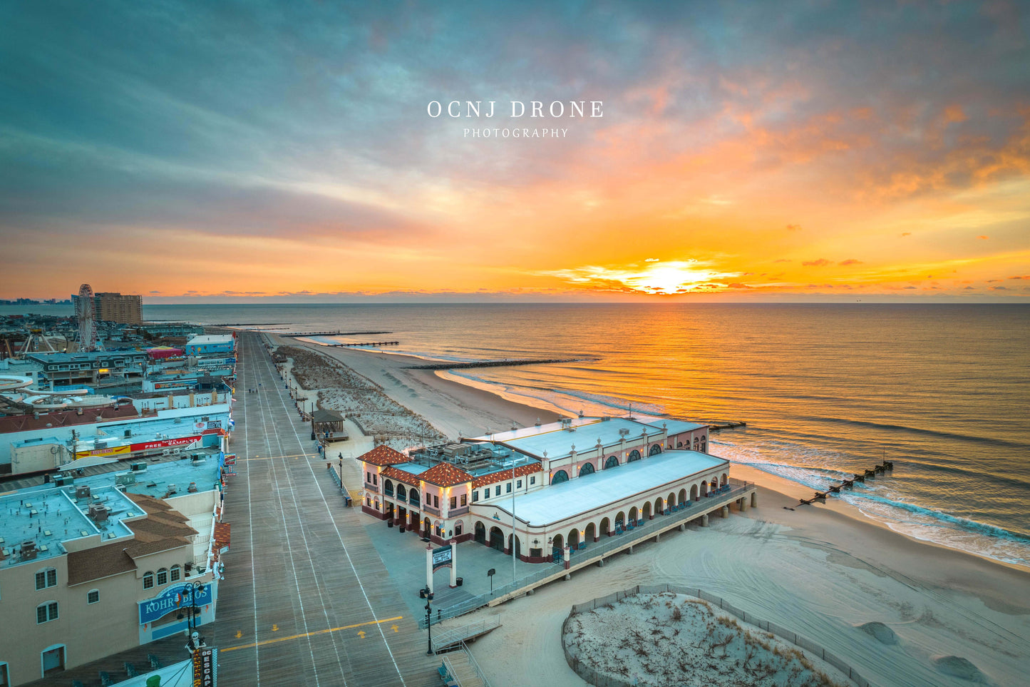 Ocean City NJ Music Pier aerial drone photo | OCNJ Drone