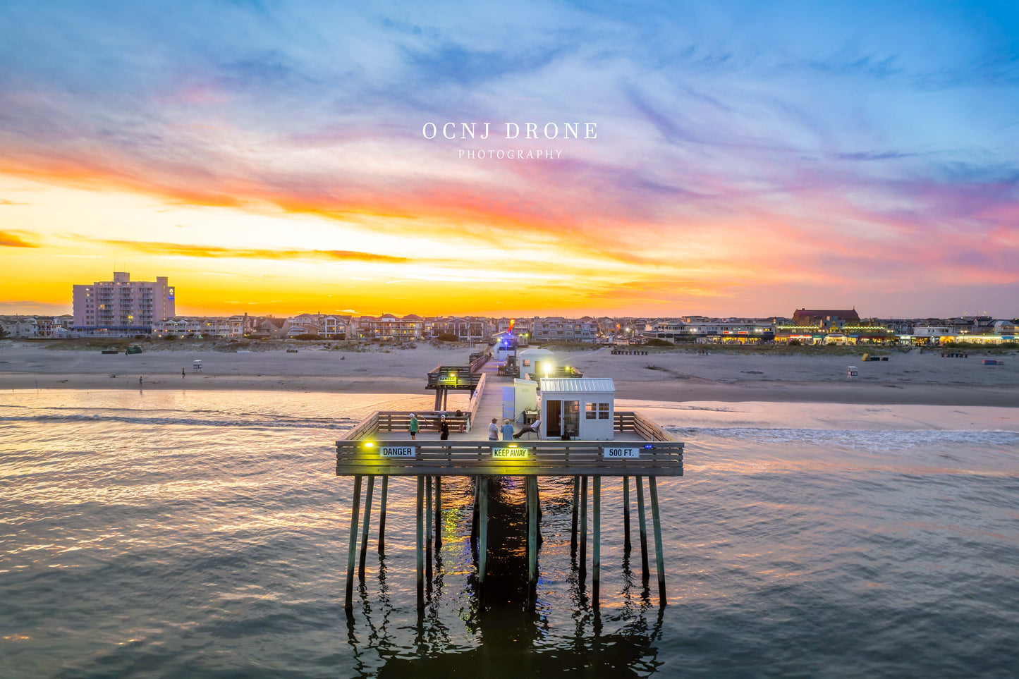 Ocean City NJ fishing pier aerial drone photo | OCNJ Drone