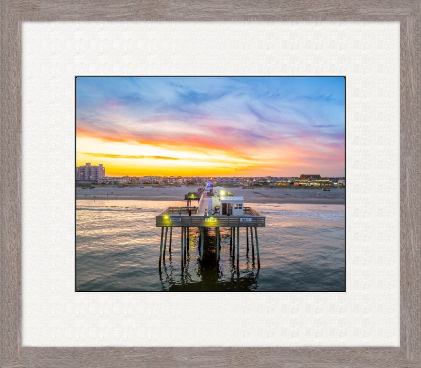 Ocean City NJ fishing pier aerial drone photo | OCNJ Drone